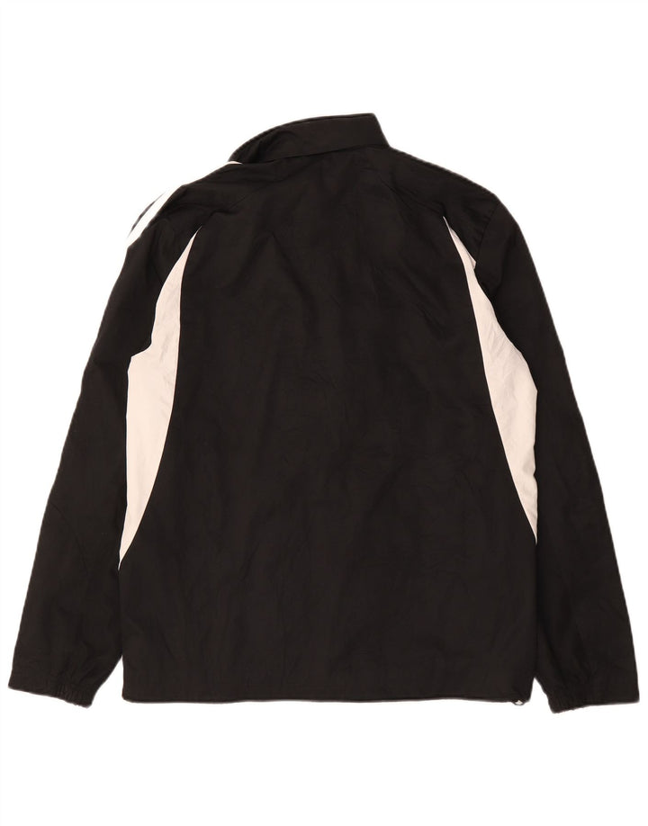 Jaqueta de chuva masculina Adidas UK 36 pequena preta colorblock poliéster