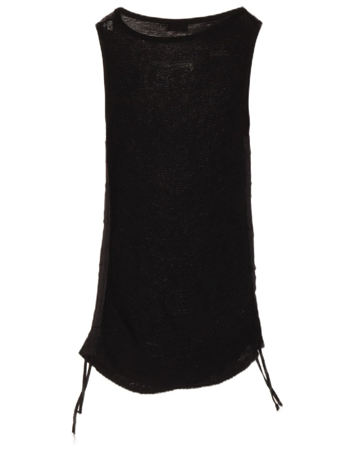 Colete feminino transparente Max & Co. Top UK 12 médio preto