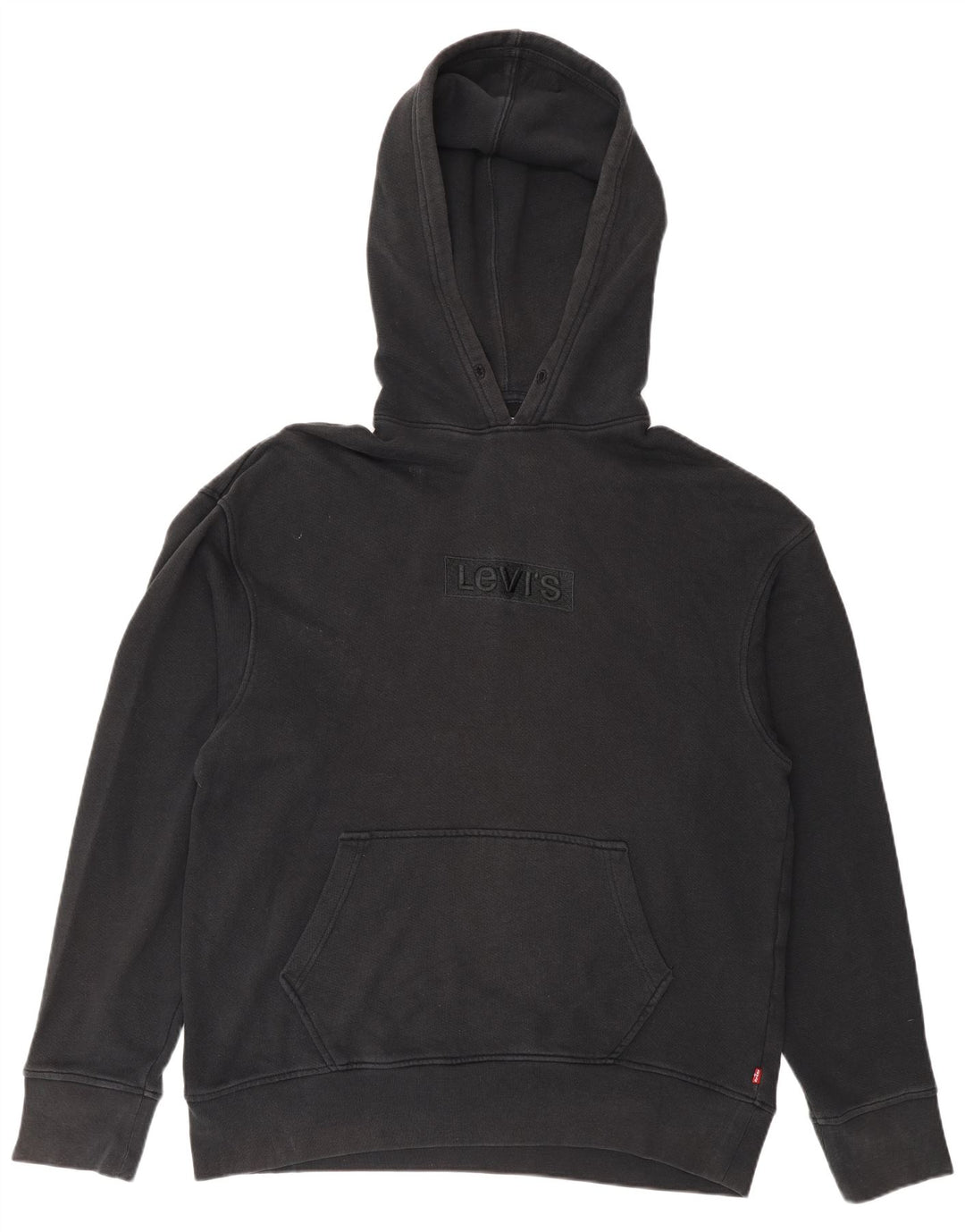 Moletom com capuz gráfico masculino Levi's médio preto algodão
