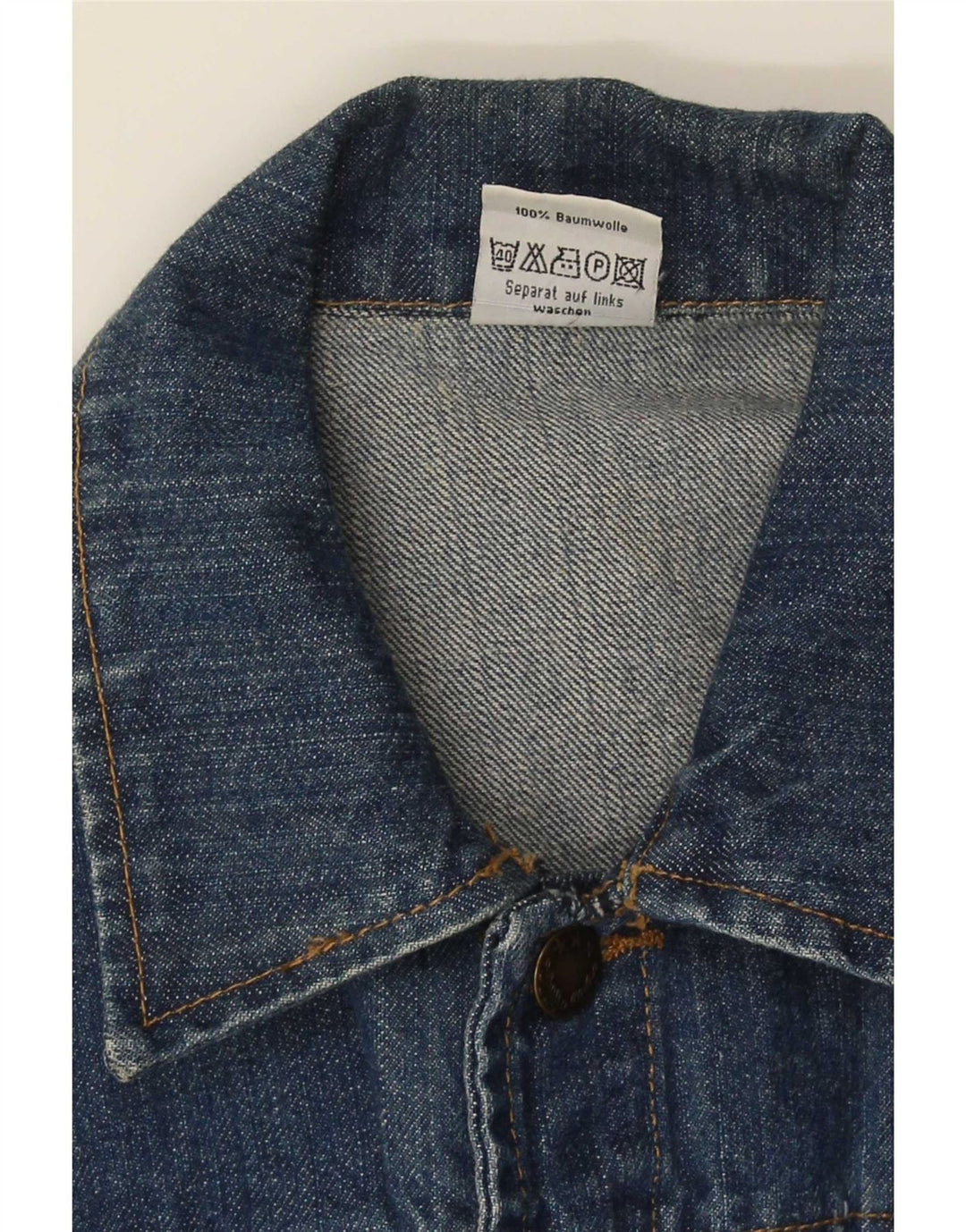 Jaqueta jeans masculina Camargue IT 48/50 algodão azul médio
