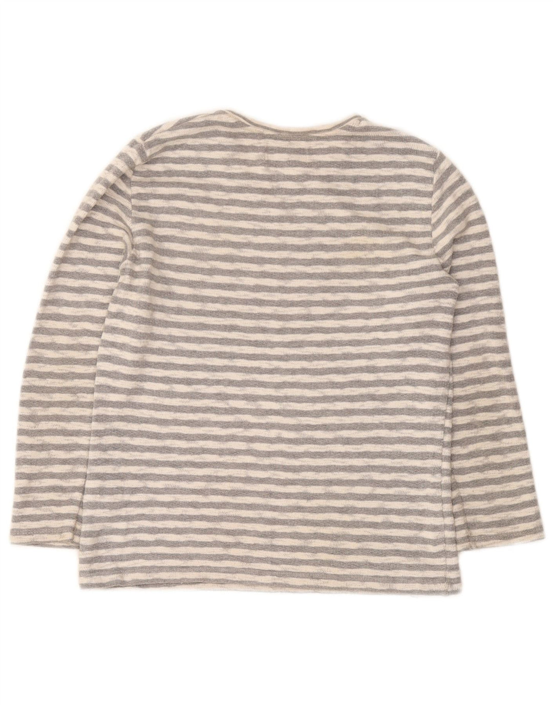 Zara Boys Graphic Top manga comprida 9-10 anos algodão listrado cinza