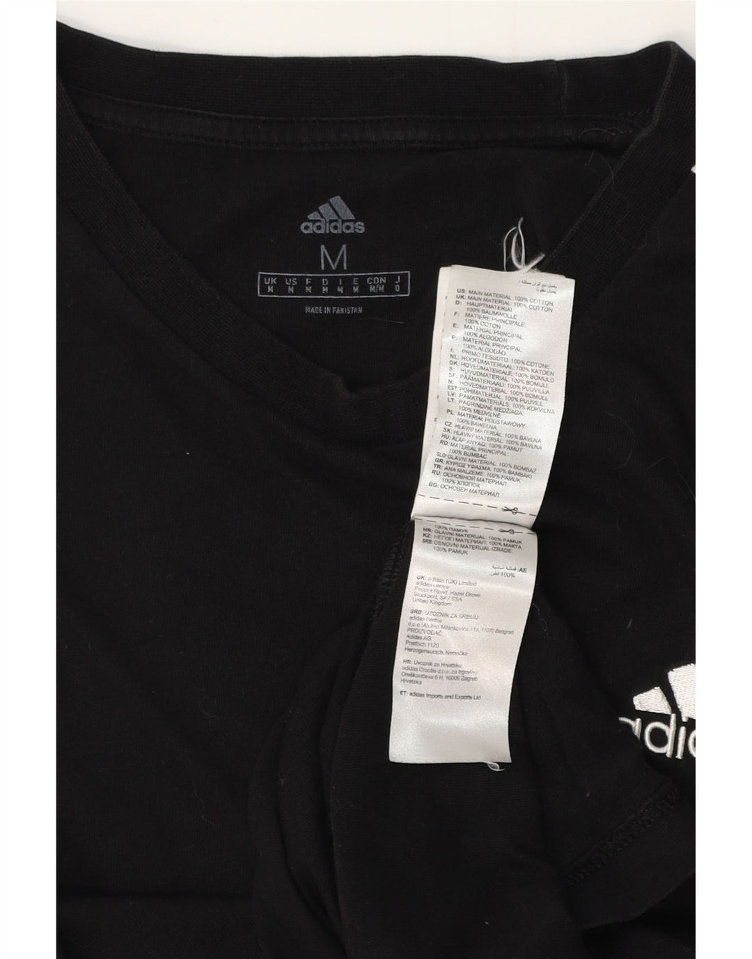ADIDAS Camiseta Masculina Top Médio Algodão Preto