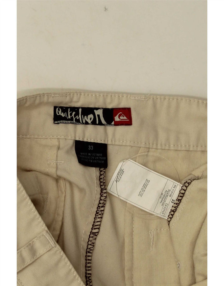 Shorts Chino Masculino Vintage W33 Poliéster Bege Médio
