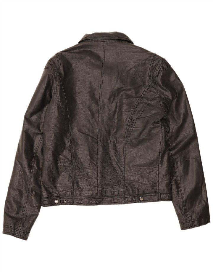 Jaqueta de couro masculina Conbipel IT 52 grande couro preto