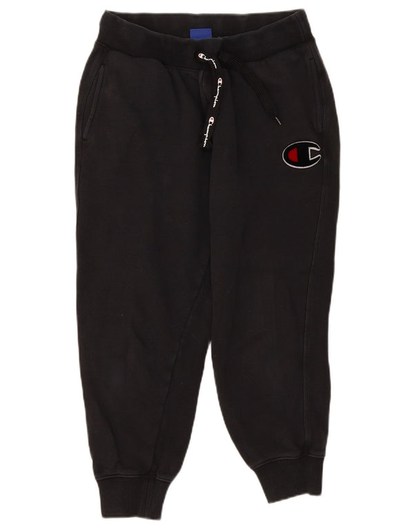 Champion Womens Graphic Tracksuit Trousers Joggers UK 12 Medium Black