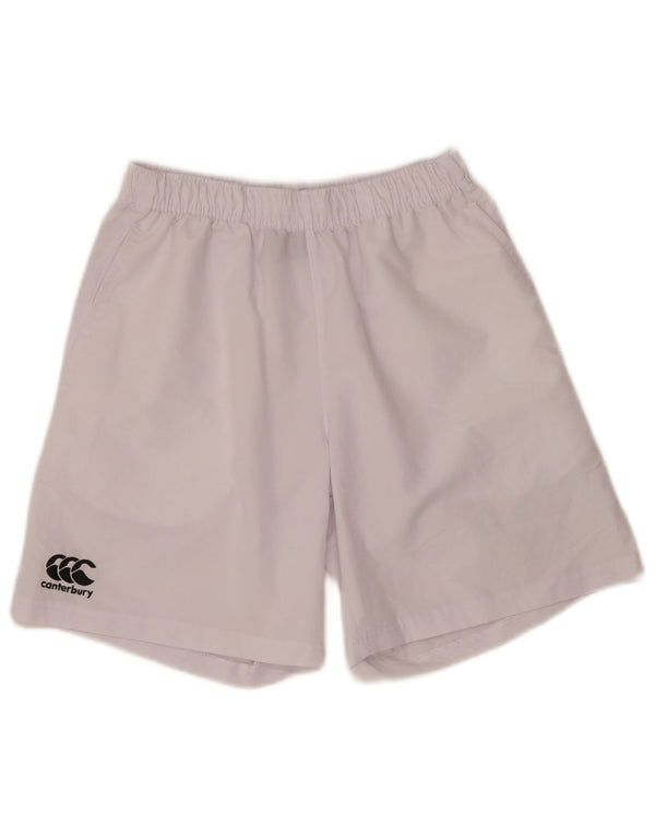 Canterbury Mens Sport Shorts Pequeno Poliéster Branco