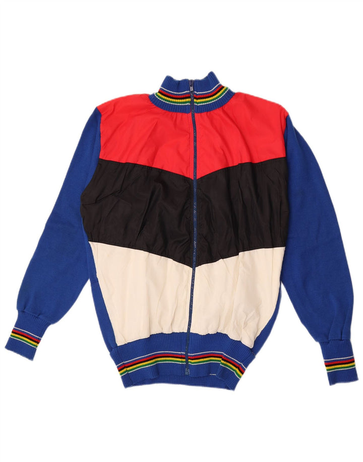 Suéter Cardigan Masculino Vintage Médio Multicolorido Colorblock