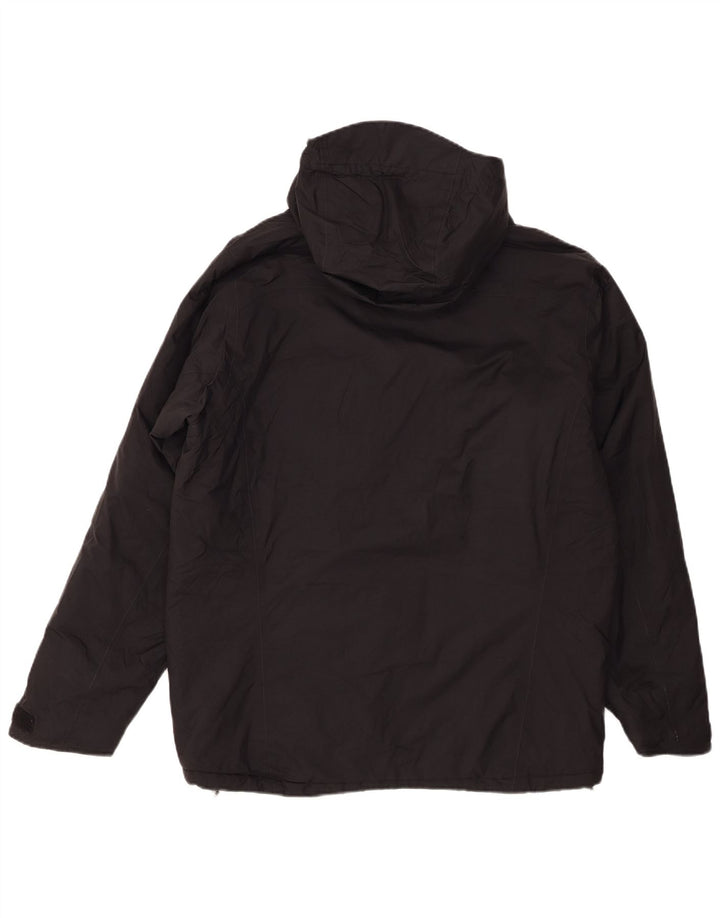 Jaqueta corta-vento masculina Berghaus com capuz UK 38 poliamida preta média