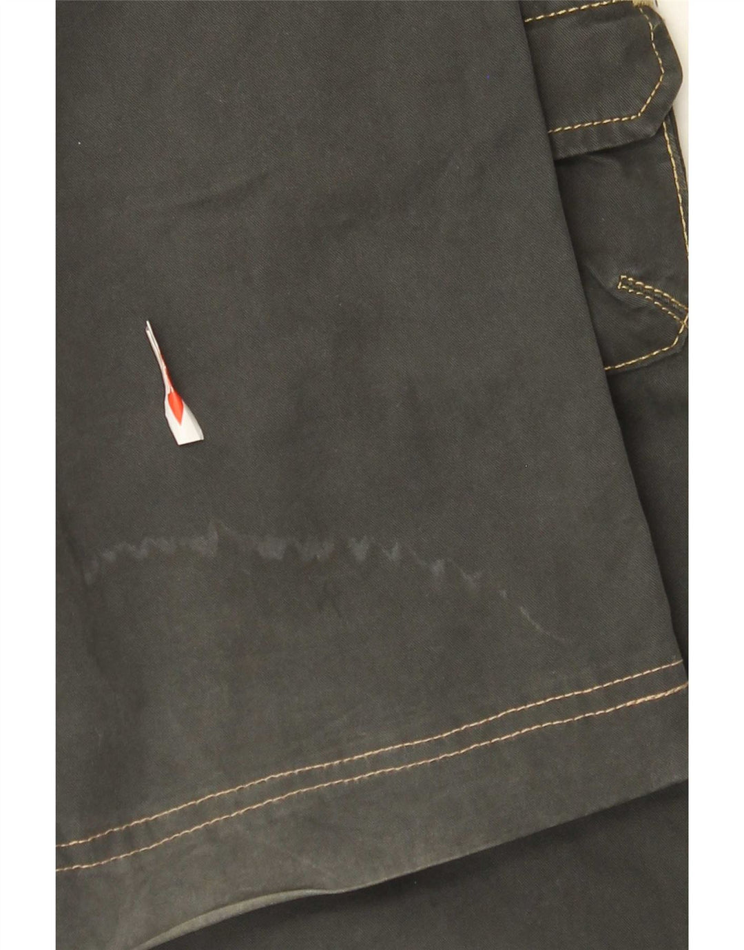Calça cargo masculina Murphy & Nye de ajuste solto W34 L33 algodão cinza