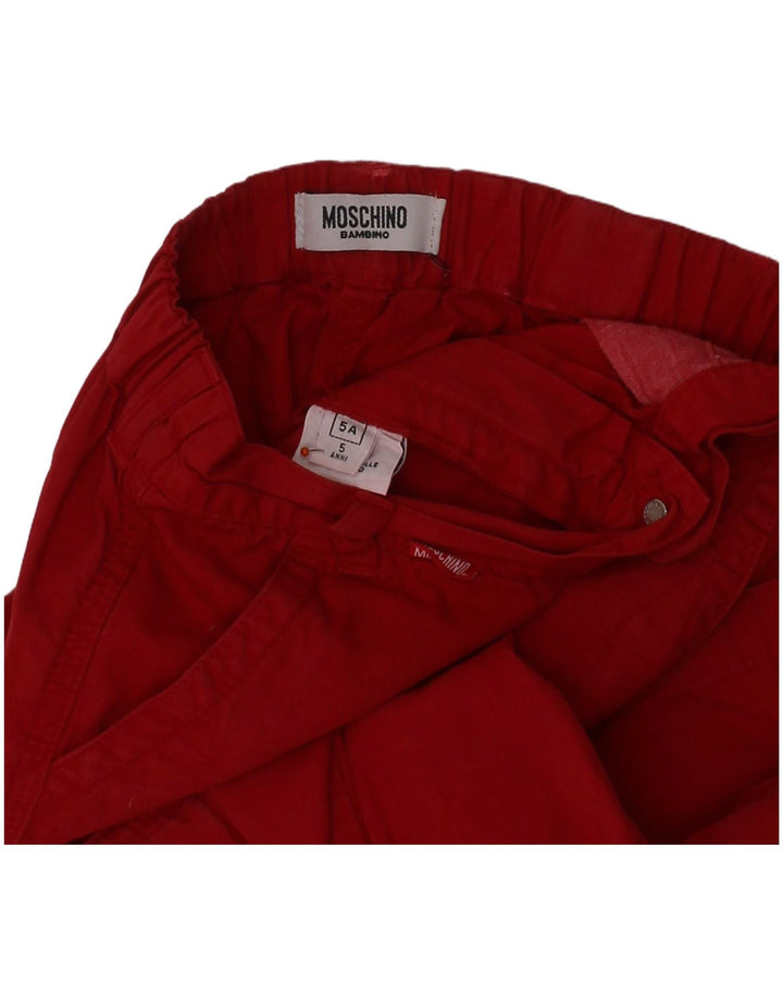 Bermuda Cargo Moschino Boys 4-5 Anos W22 Algodão Vermelho