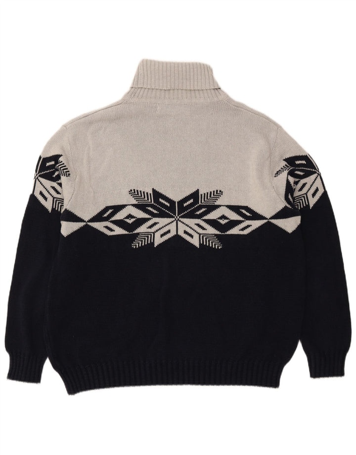 Suéter masculino TOM TAILOR com gola redonda XL cinza Fair Isle algodão