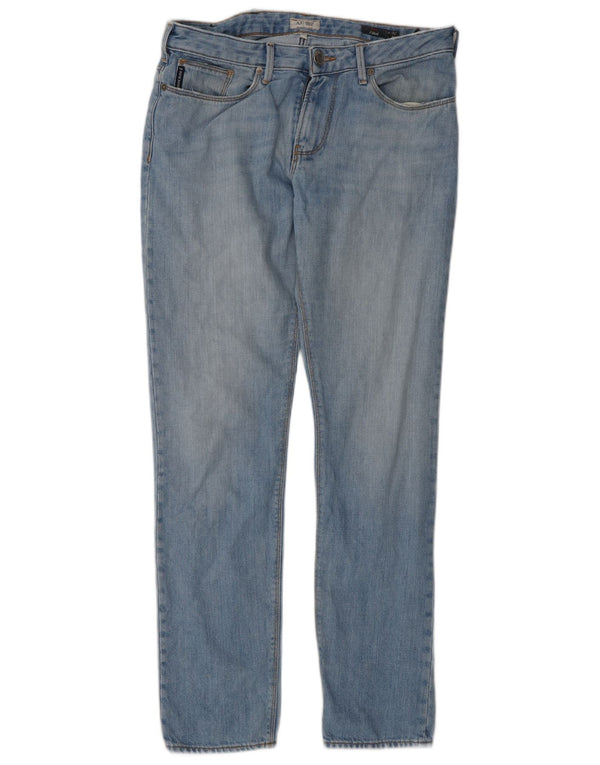Armani Mens Slim Jeans W32 L30 Azul Algodão