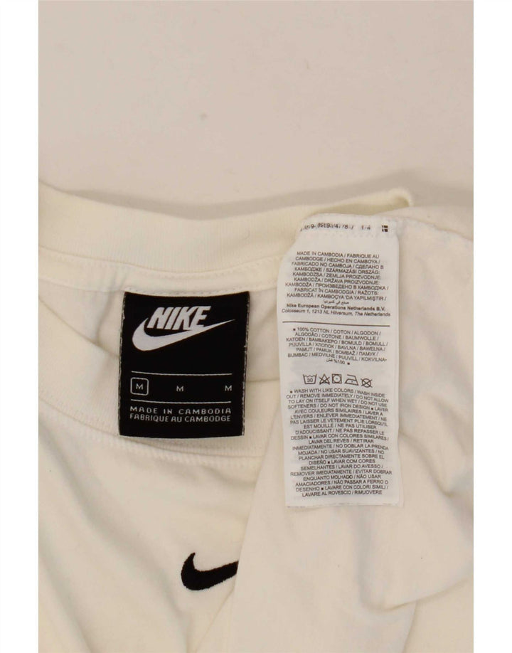 Nike Mens Camiseta Top Médio Algodão Branco
