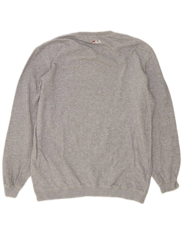 Moletom masculino Fila Graphic Jumper XL cinza manchado de algodão