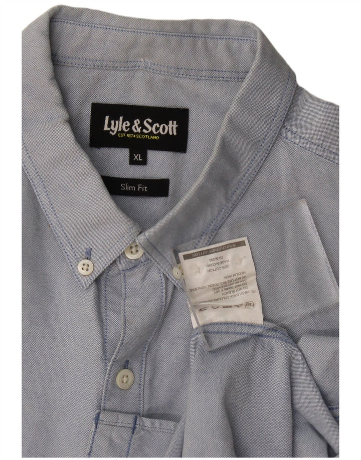 Camisa masculina slim fit Lyle & Scott XL azul