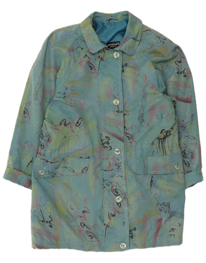 Sobretudo feminino oversized VALMELINE EU 36 bloco colorido azul pequeno