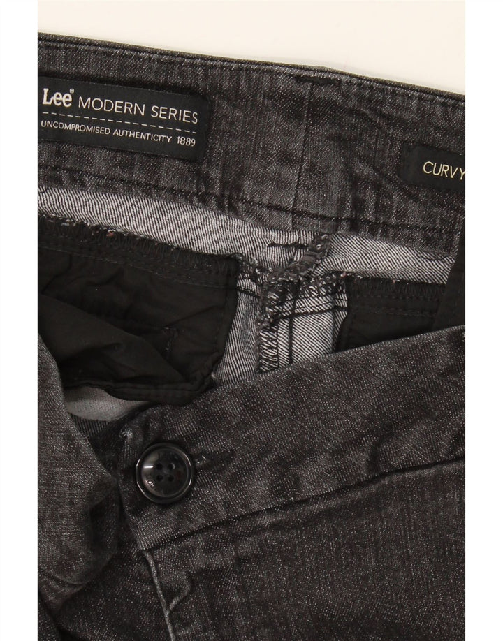 LEE Womens Curvy Fit Straight Casual Trousers W34 L32 Grey Vintage Lee and Second-Hand Lee from Messina Hembry 