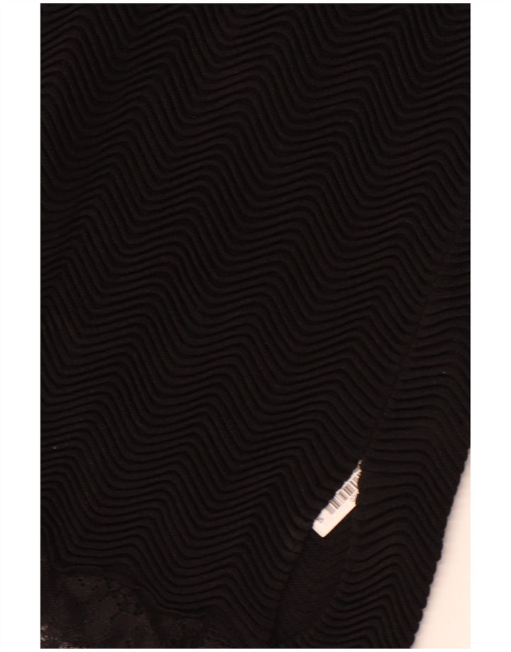 Vestido maxi feminino de renda sem mangas ZARA UK 8 pequeno preto viscose