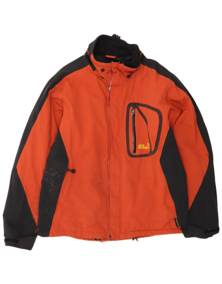 Jaqueta de esqui masculina Jack Wolfskin Reino Unido 40/42 XL laranja colorblock poliamida