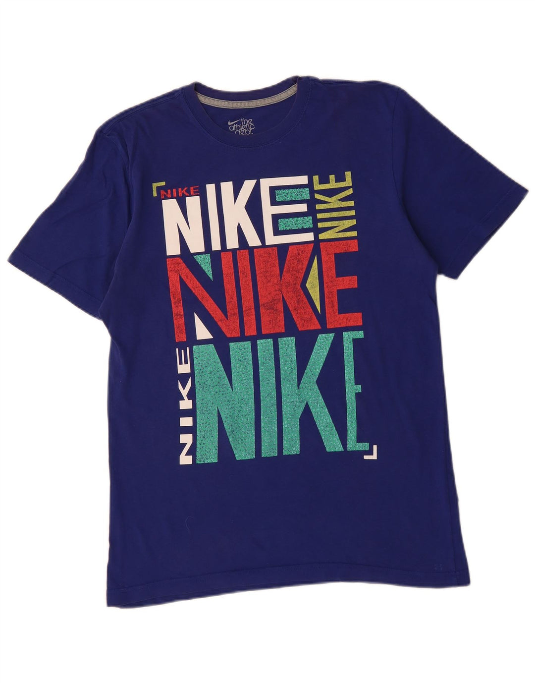 Camiseta masculina Nike Regular Fit gráfica top médio azul algodão