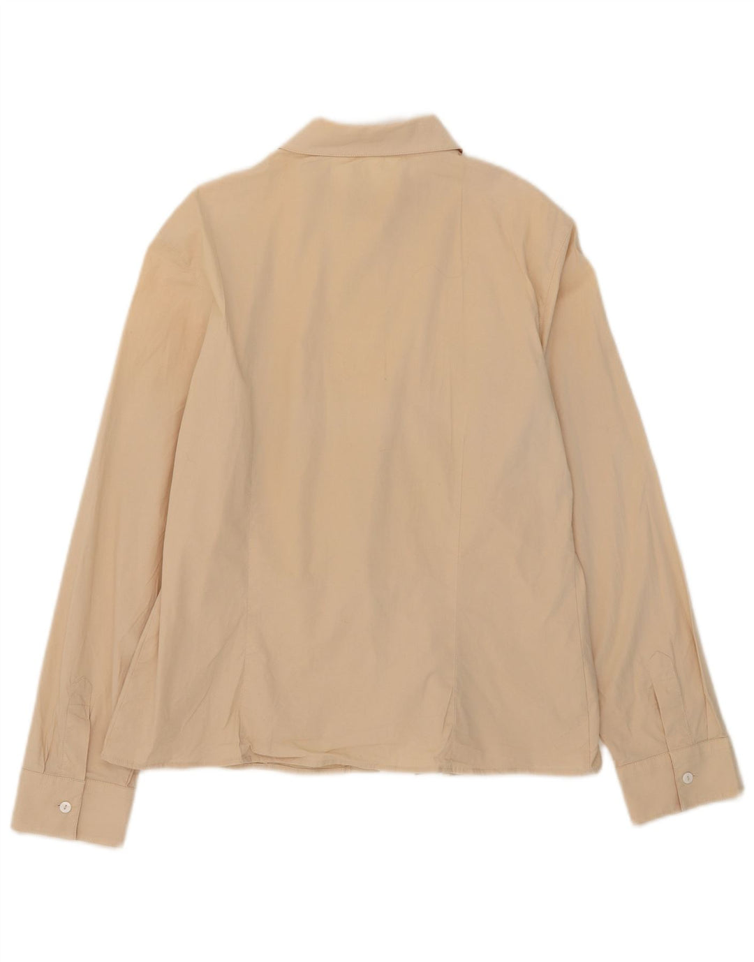 Camisa feminina ALVIERO MARTINI UK 16 grande algodão bege
