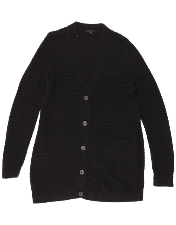 Suéter cardigã feminino Cos Longline UK 10 pequeno preto