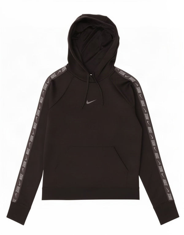 Jumper com capuz gráfico feminino Nike UK 10 pequeno poliéster preto