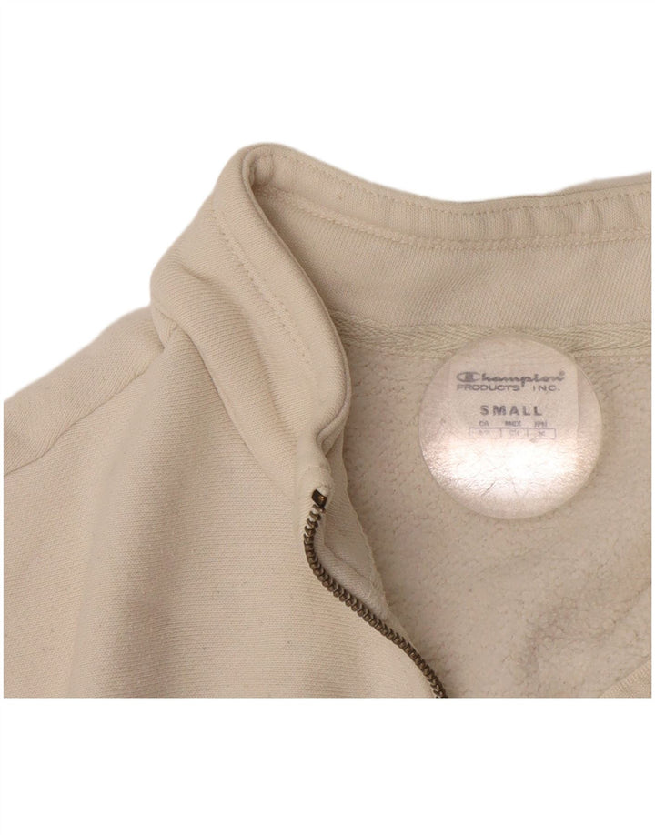 Suéter masculino Champion com zíper e gola pequena branco