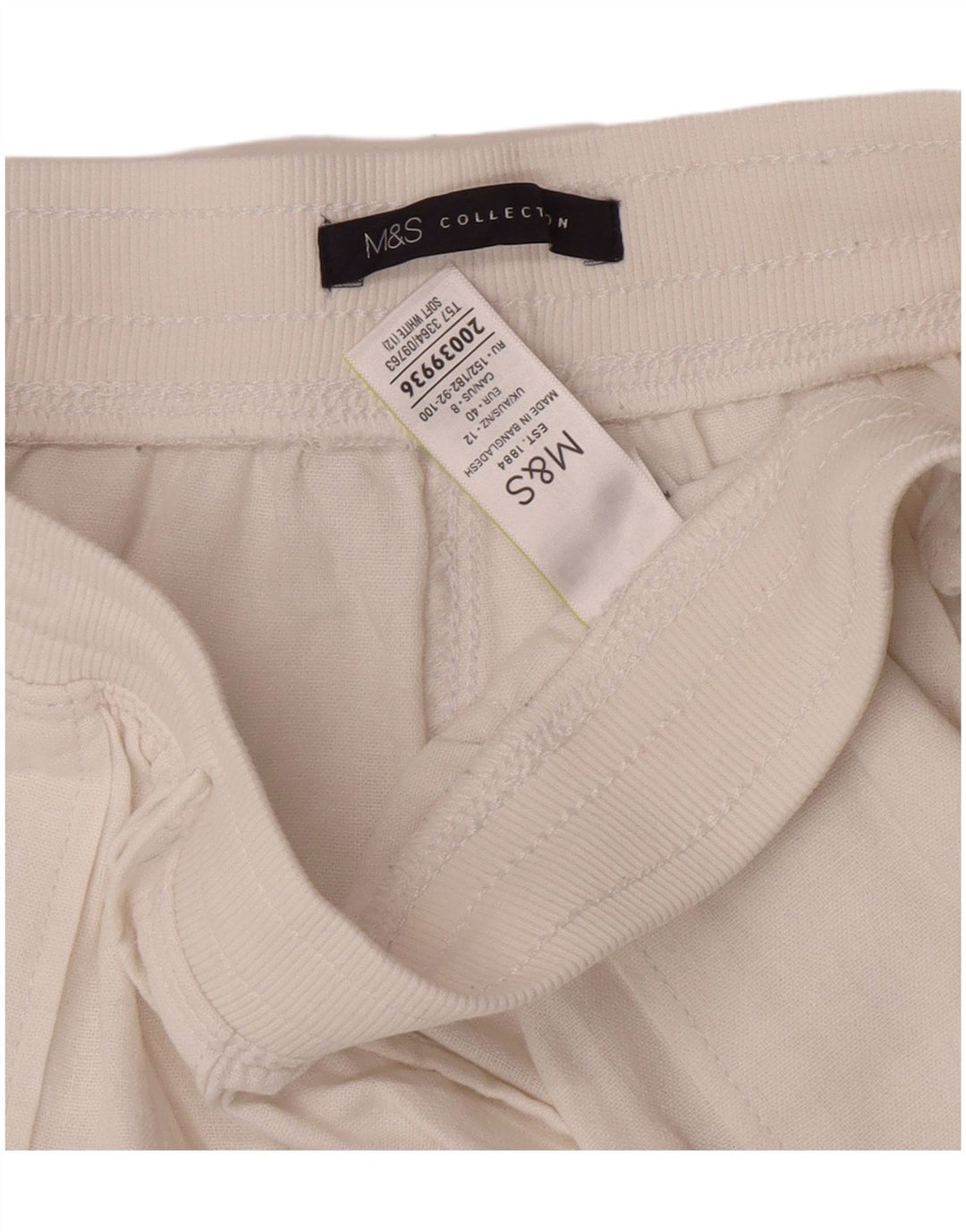 Shorts Chino Feminino Marks & Spencer Reino Unido 12 Médio W30 Linho Branco