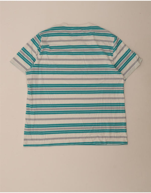 Crew Clothing Mens T-Shirt Top 3XL White Striped Cotton