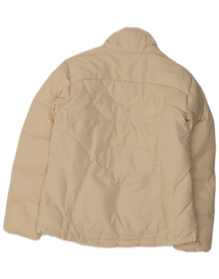 Jaqueta acolchoada feminina Adidas UK 16 grande poliéster branco