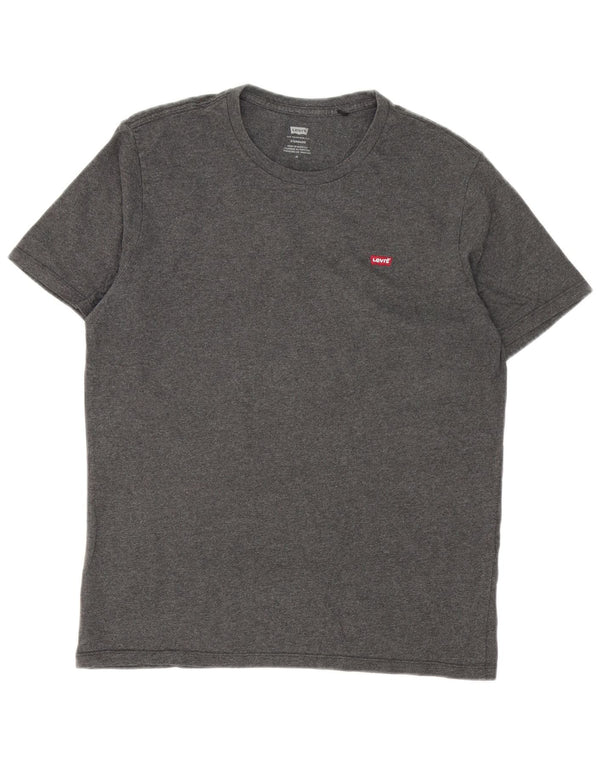 Camiseta masculina padrão Levi's Top cinza médio algodão