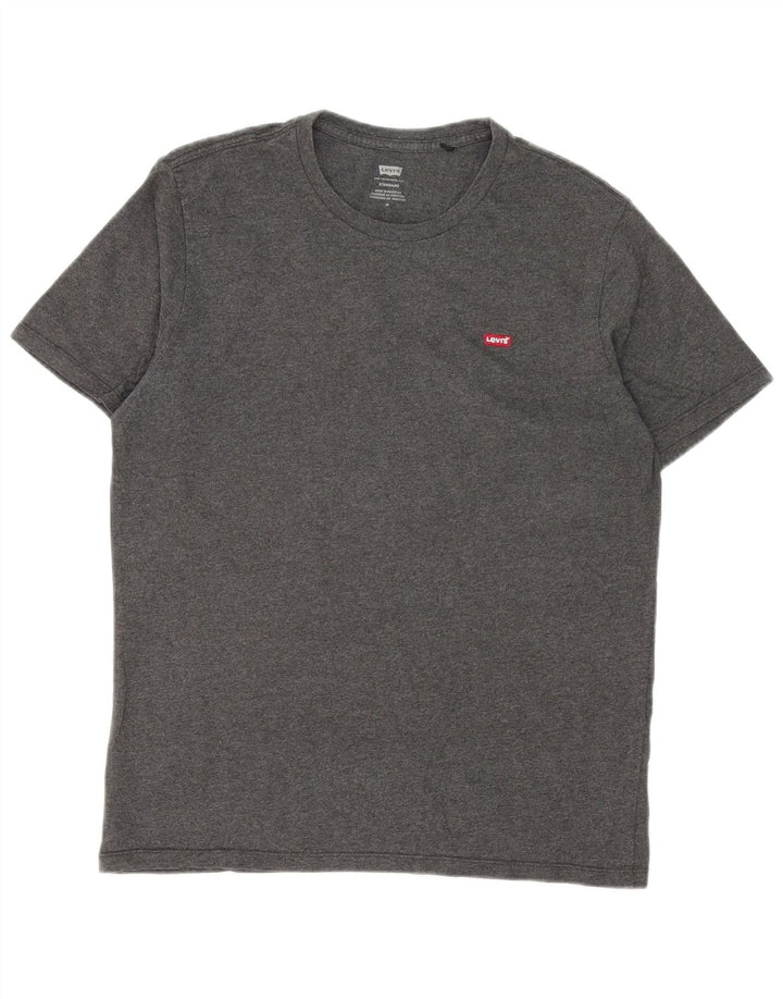 Camiseta masculina padrão Levi's Top cinza médio algodão