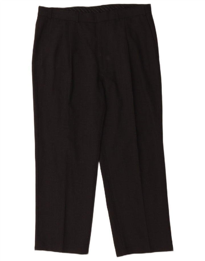 Calça chino masculina Marks & Spencer sob medida reta W36 L27 preta