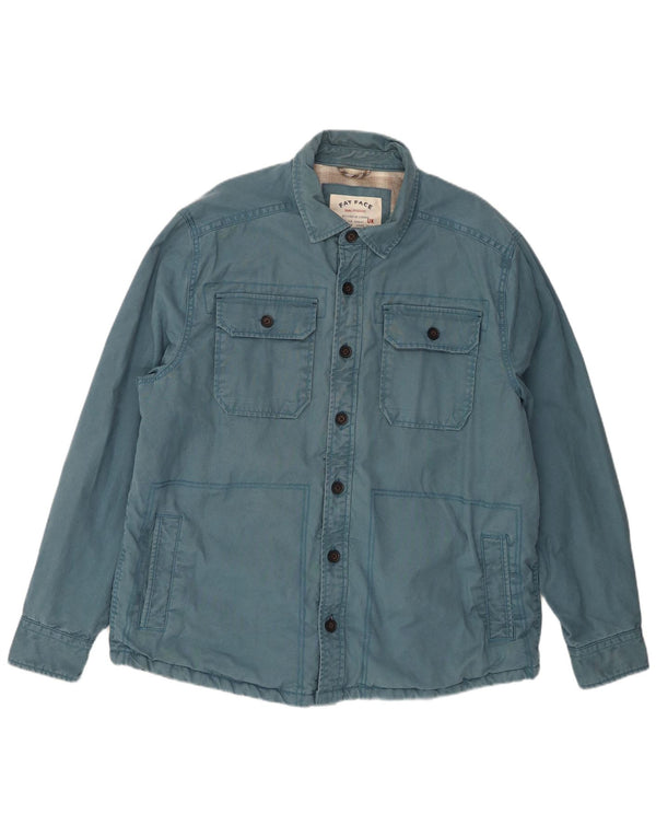 Camisa masculina de lenhador Fat Face 2XL algodão azul