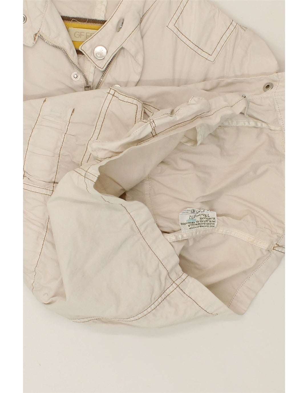 GF FERRE Boys Graphic Utility Jacket 7-8 Years White Cotton Vintage GF Ferre and Second-Hand GF Ferre from Messina Hembry 