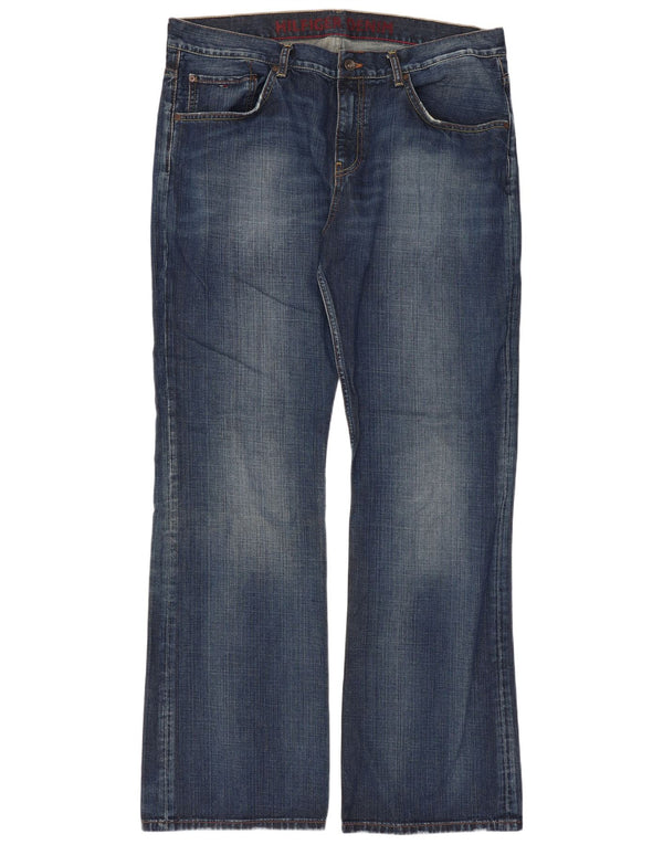Tommy Hilfiger Masculino Manhattan Bootcut Jeans W38 L34 Azul Algodão