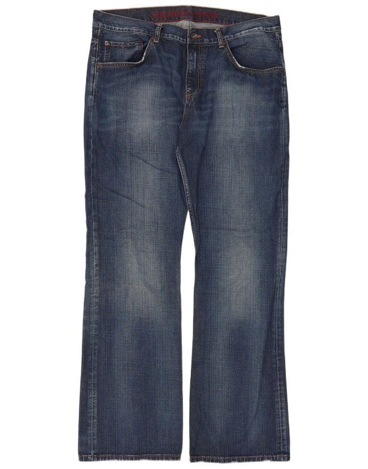 Tommy Hilfiger Masculino Manhattan Bootcut Jeans W38 L34 Azul Algodão