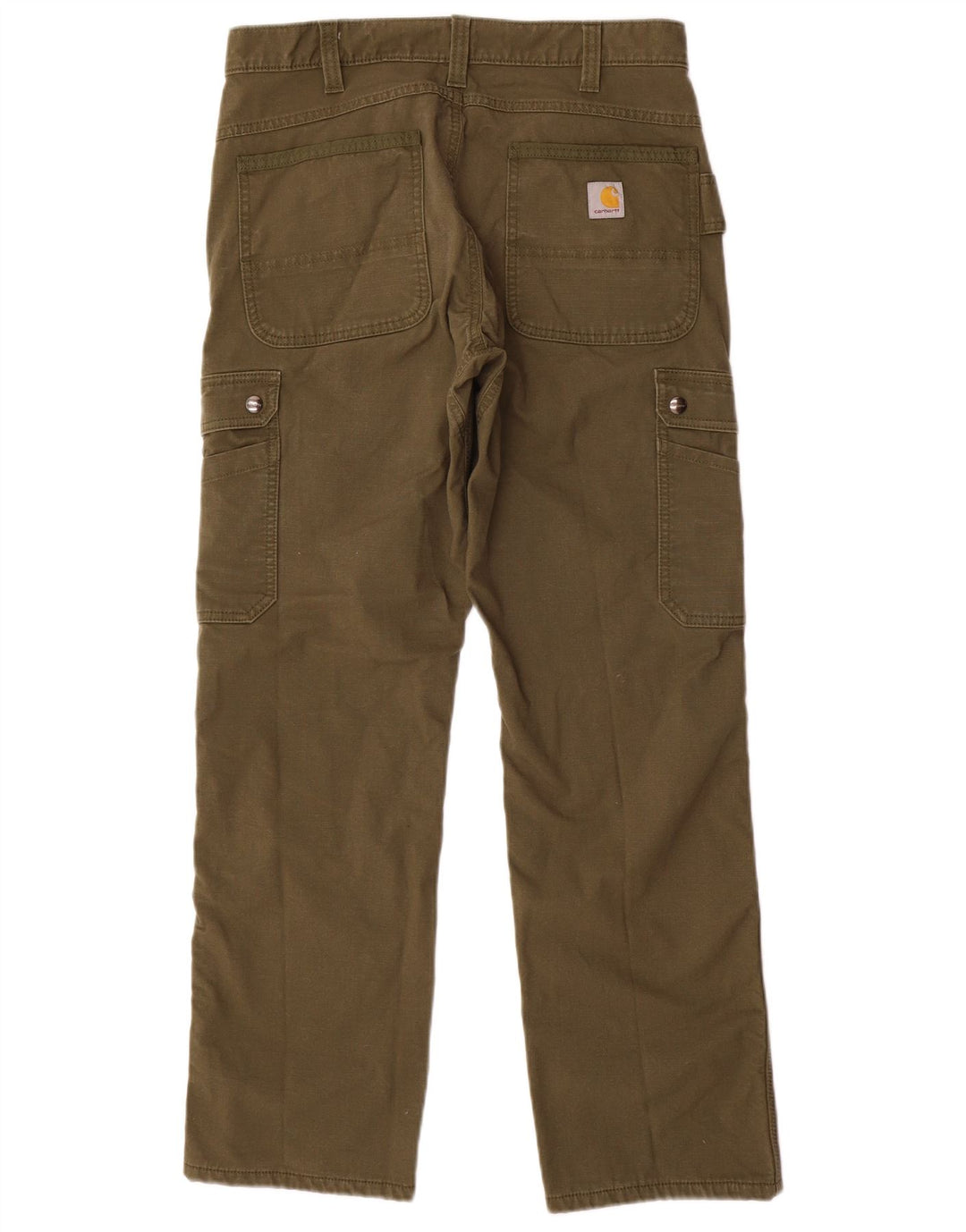 Calça cargo masculina Carhartt com ajuste relaxado W32 L32 algodão cáqui