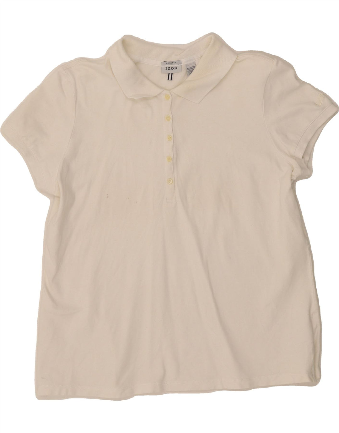 IZOD Womens Polo Shirt UK 18 XL White Cotton Vintage Izod and Second-Hand Izod from Messina Hembry 