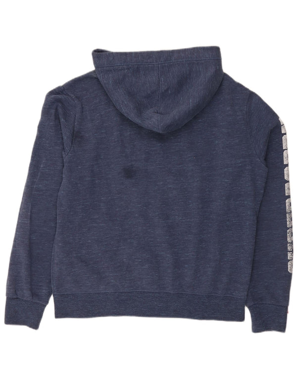 Suéter masculino Superdry com capuz e zíper gráfico XL azul marinho algodão