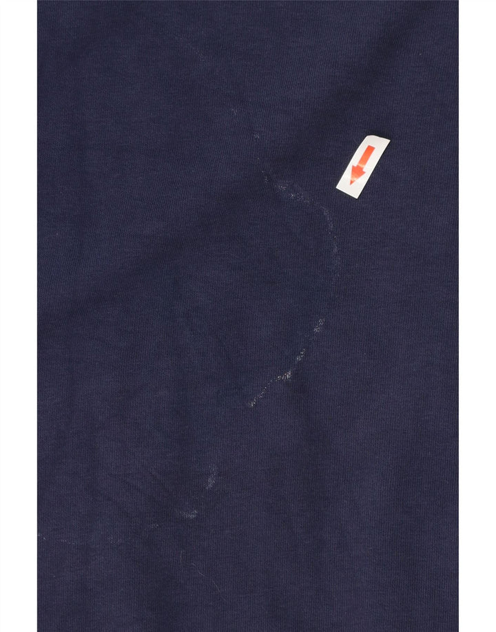 Suéter masculino Puma com capuz e zíper médio azul marinho algodão