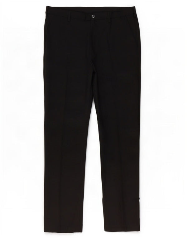 Calça Chino Masculina Marks & Spencer Regular Fit W34 L33 Poliéster Preto