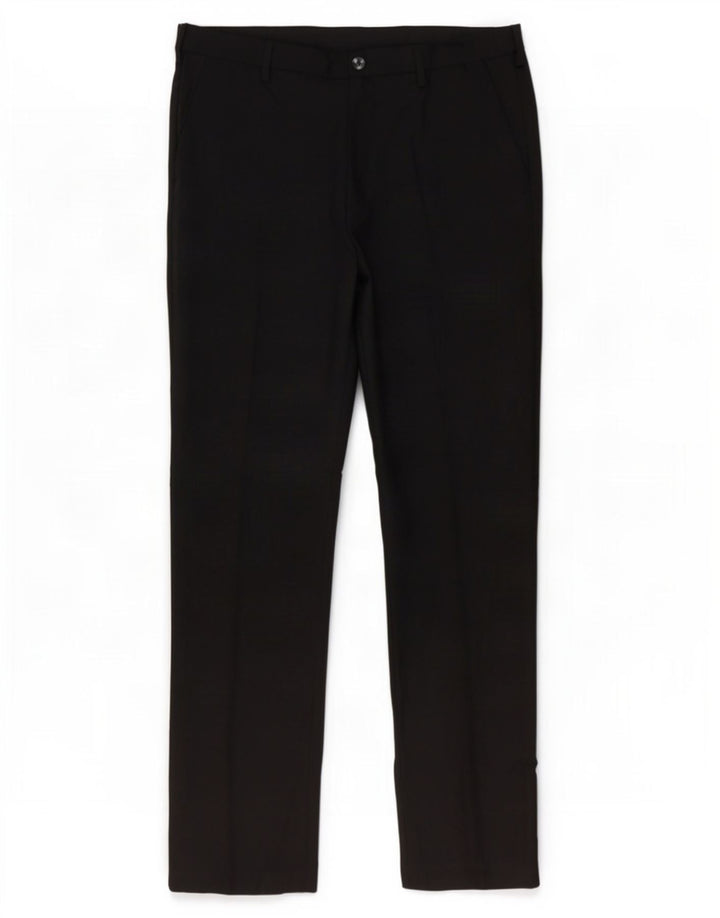 Calça Chino Masculina Marks & Spencer Regular Fit W34 L33 Poliéster Preto