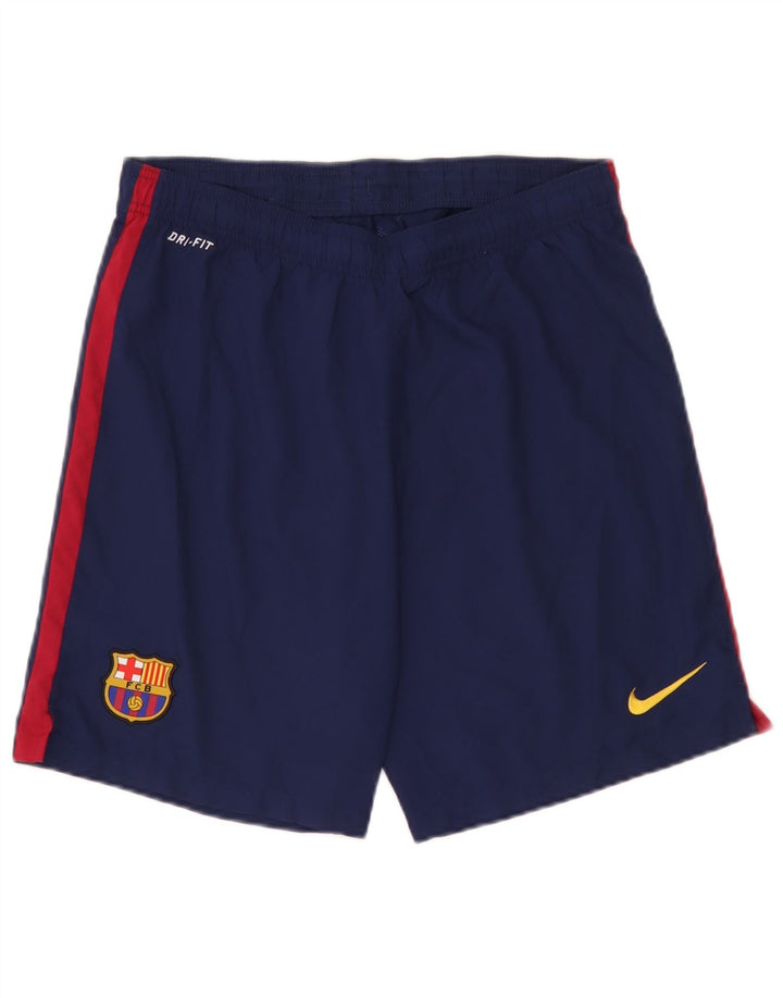 Nike Mens Barcelona Sport Shorts Médio Azul Marinho Colorblock Poliéster