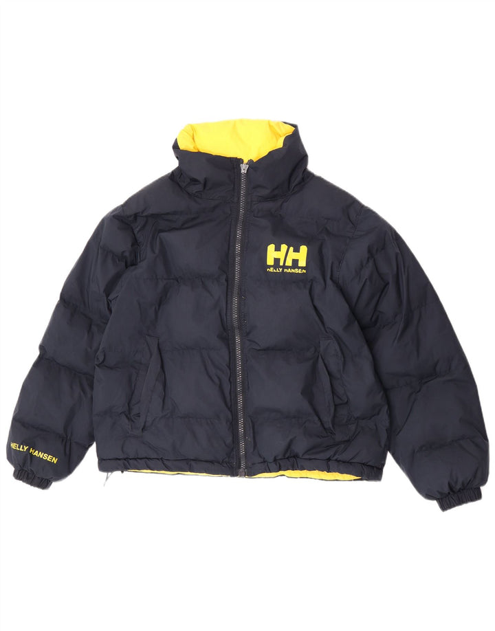 Jaqueta acolchoada reversível gráfica masculina Helly Hansen UK 36 pequena amarela
