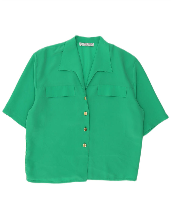 Blusa feminina de manga curta Marcello Cioni IT 44 verde médio