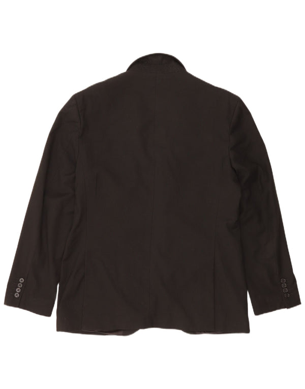 Jaqueta blazer masculina MARKS & SPENCER com 2 botões UK 40 poliéster preto médio