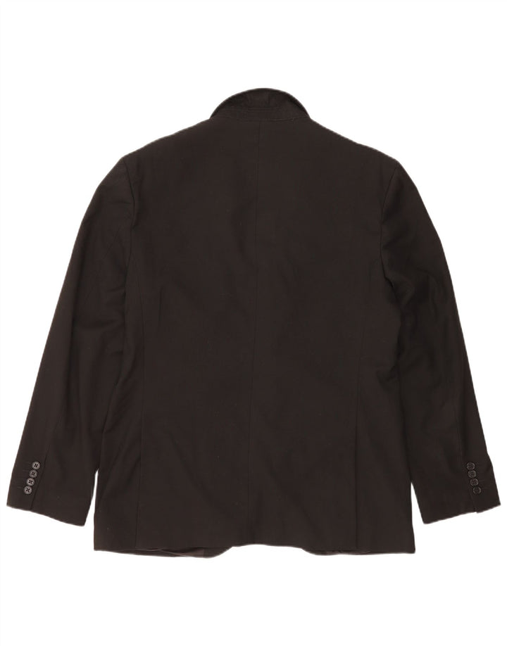 Jaqueta blazer masculina MARKS & SPENCER com 2 botões UK 40 poliéster preto médio