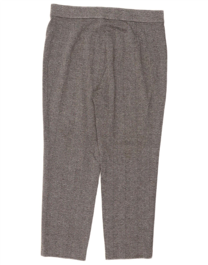 Calças cortadas femininas Marks & Spencer UK 14 grandes W32 L25 cinza